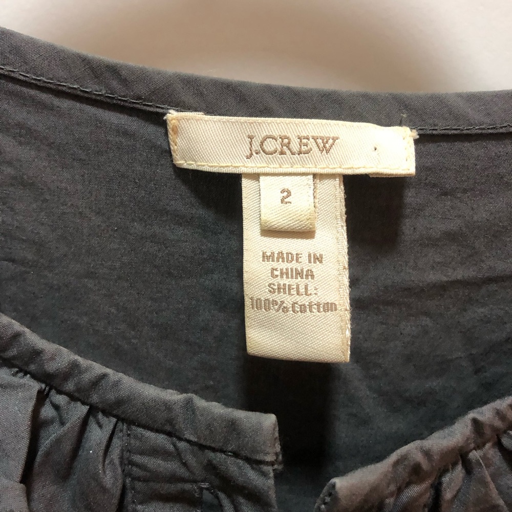 JCrew Grey Ruffle Dress - Picture 2 of 4